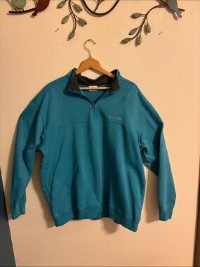 CLEARANCE Columbia Men’s Teal Zip-Up Fleece Pullover